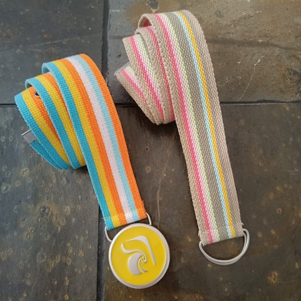 🍀4/$19🍀S&M🌈Cotton Webbing multicolor fabric belt canvas strap🌈lot of 2